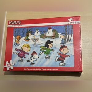 Peanuts Skating Fun 500 Piece Puzzle Christmas Brand New Sealed